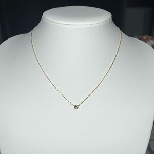 76. Lovers Tempo Solitaire Necklace in 18k Gold Plated